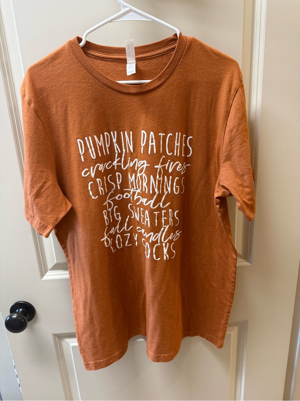 Bella Canvas Rust Orange womens Short-Sleeve Graphic Tee 🎃 🍂 Holiday